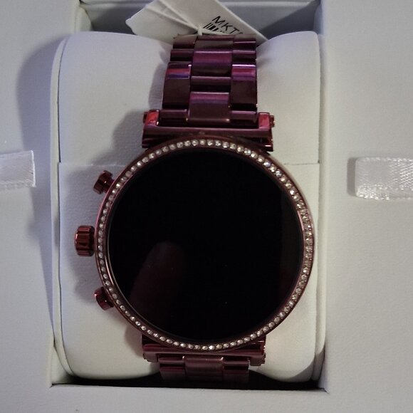 Michael Kors Access Women’s Sofie HR Touchscreen Smartwatch – Plum (Model MKT507